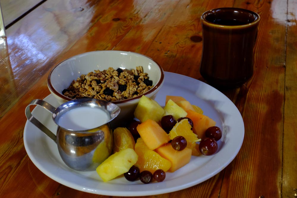 June Bug Cafe Oatmeal and Fruit